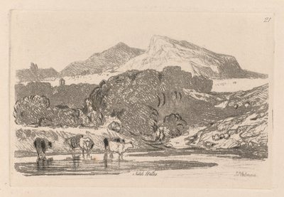 Liber Studiorum: Tavola 21, Veduta nel Galles del Nord da John Sell Cotman