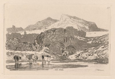 Liber Studiorum: Tavola 21, Veduta nel Galles del Nord da John Sell Cotman