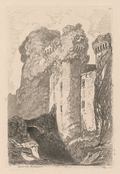 Liber Studiorum: Tavola 24, Castello di Ragland, Monmouthshire da John Sell Cotman