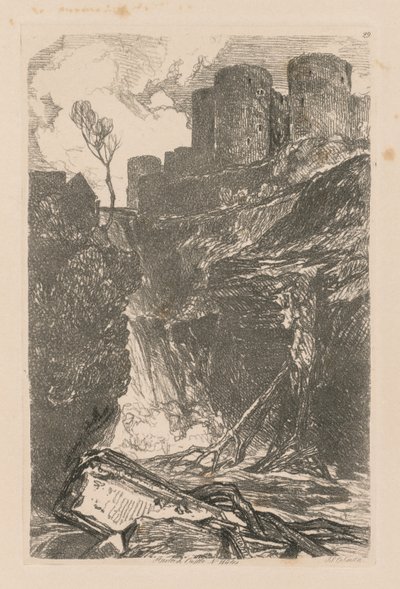 Liber Studiorum: Tavola 29, Castello di Harlech, N. Galles da John Sell Cotman