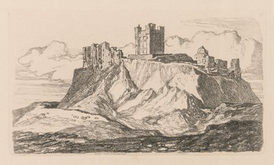 Liber Studiorum: Tavola 30, Castello di Bambro, Northumberland, 1838 da John Sell Cotman