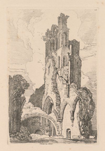 Liber Studiorum: Tavola 34, Abbazia di Llanathony, Monmouthshire da John Sell Cotman