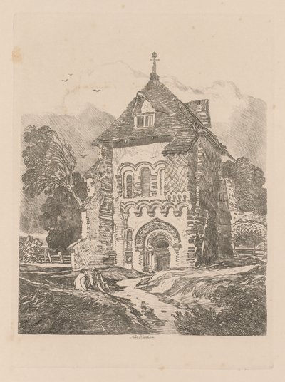 Liber Studiorum: Chiesa vicino a Durham, 1838 da John Sell Cotman