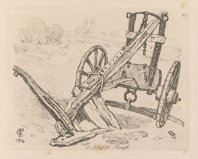 Liber Studiorum: Tavola 43, Un Aratro del Norfolk da John Sell Cotman