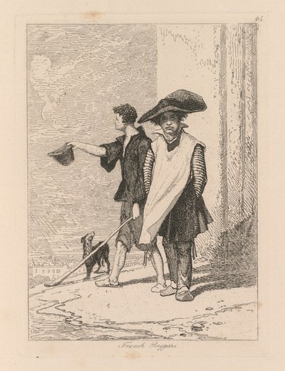 Liber Studiorum: Tavola 45, Mendicanti Francesi da John Sell Cotman