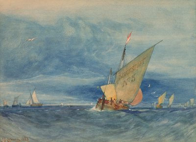 Off Lowestoft: Brezza fresca da John Sell Cotman