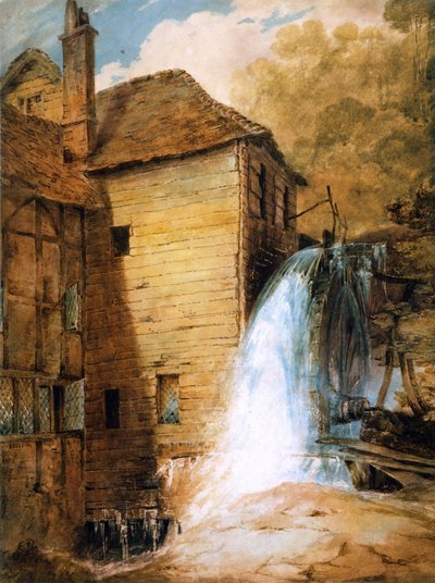 Un mulino a ruota, c.1802-3 da John Sell Cotman