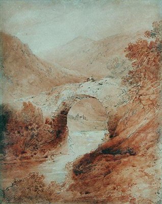 Pontaber, Glasllyn, Galles del Nord da John Sell Cotman