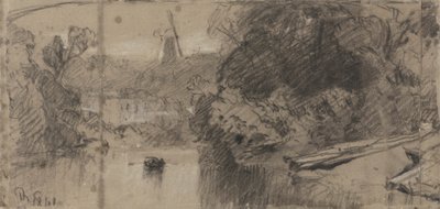 Paesaggio fluviale, probabilmente vicino a Thorpe, Norfolk da John Sell Cotman