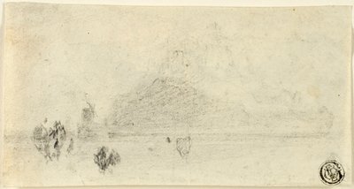 Schizzo di Mont Saint Michel (recto); Edifici accanto all