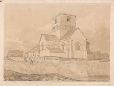 Vista sud-est della chiesa di Lery, vicino a Pont-de-l
