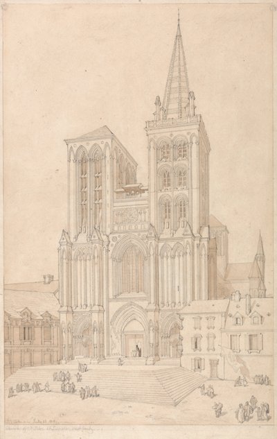 San Pietro a Lisieux, Normandia: Fronte ovest da John Sell Cotman