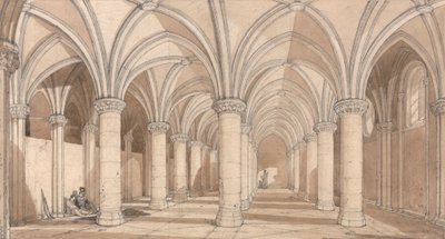 La Sala dei Baroni, Mont Saint Michel da John Sell Cotman