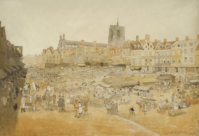 Il mercato di Norwich, preso da Mr Coopers, 1807 da John Sell Cotman