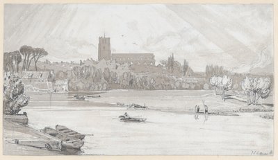 La città di Beccles vista dal ponte, Suffolk da John Sell Cotman