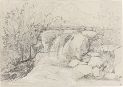 Cascata con rocce da John Sell Cotman