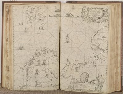 Carta delle Coste Marine della Russia, Lapponia, Finmarke, Nova Zemla e Groenlandia, 1671 da John Seller