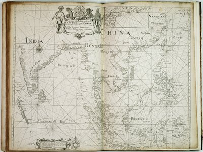 Carta della parte commerciale delle Indie Orientali e della Cina, con le isole adiacenti, da Surrat al Giappone da John Seller