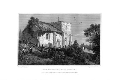 Chiesa di Bramber, West Sussex, 1829 da John Shury