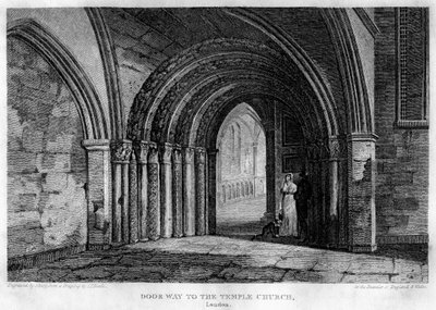 Porta della Temple Church, Londra da John Shury