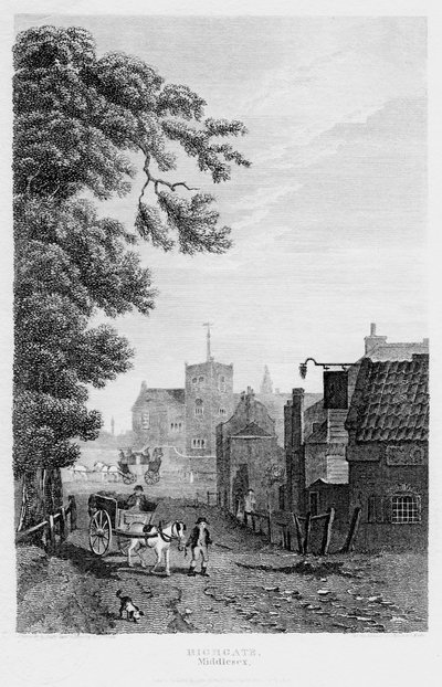 Highgate, Londra, 1814 da John Shury