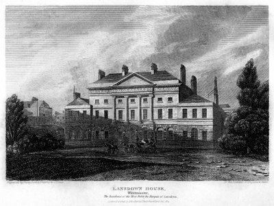 Lansdowne House, Westminster, Londra, 1815 da John Shury