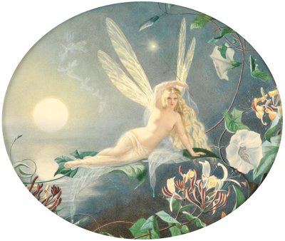 Fata che Riposa su una Foglia, c.1860 da John Simmons