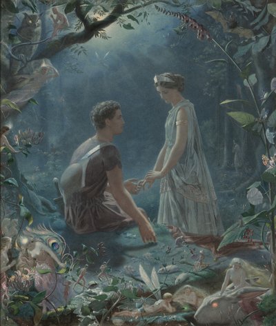 Ermia e Lisandro. Sogno di una notte di mezza estate, 1870 da John Simmons