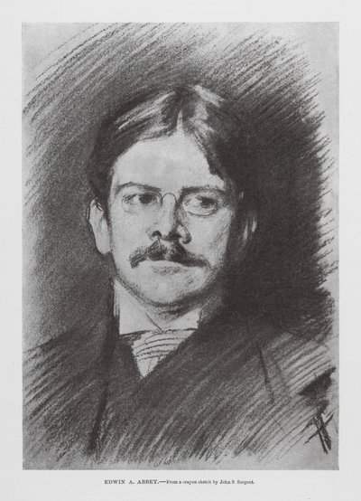 Edwin A Abbey (incisione) da John Singer (after) Sargent