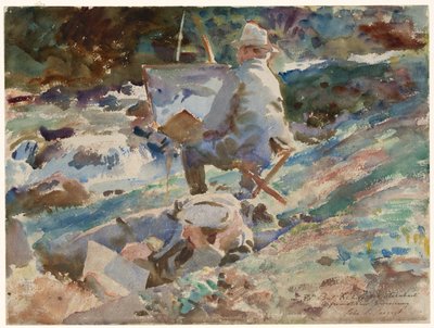 Un Artista al Suo Cavalletto da John Singer Sargent