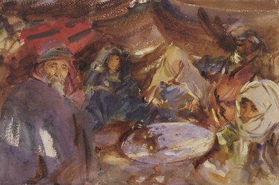 Zingari arabi in una tenda, 1905-06 da John Singer Sargent