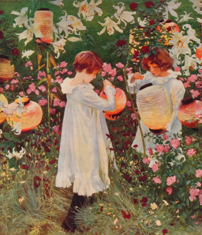 Garofano, Giglio, Giglio, Rosa, 1885-86, 1938 da John Singer Sargent