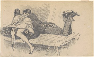 Coppia su una Branda, c. 1874-1877 da John Singer Sargent