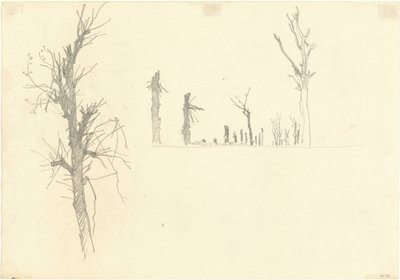 Alberi devastati (verso) da John Singer Sargent