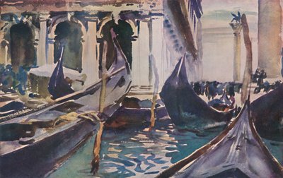 Gondole presso la Piazzetta, c1904, 1925 da John Singer Sargent