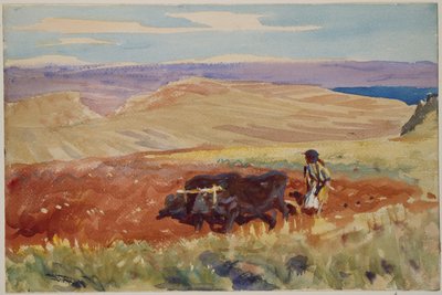 Colline di Galilea, 1905-06 circa (acquerello) da John Singer Sargent