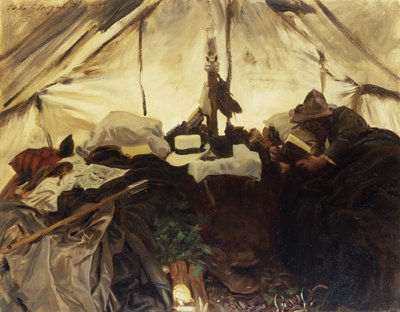 Dentro una tenda nelle Montagne Rocciose canadesi da John Singer Sargent