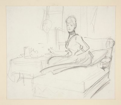 Signora al tavolo da tè da John Singer Sargent