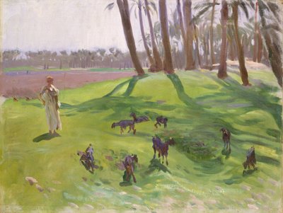 Paesaggio con capraio, 1890-91 da John Singer Sargent