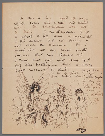 Lettera a Kathlene MacDonell da John Singer Sargent