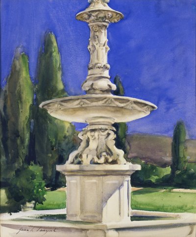 Fontana in marmo in Italia da John Singer Sargent