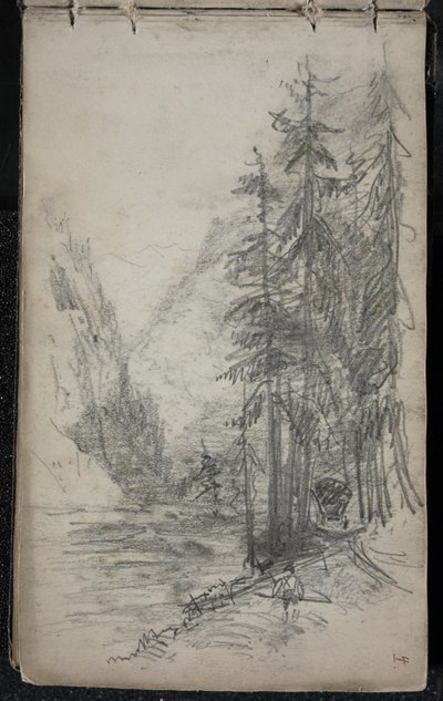 Paesaggio montano con alberi, 1871-72 da John Singer Sargent