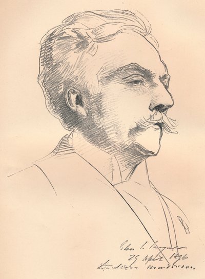 Ritratto-Schizzo di M. Gabriel Faure, c. 1889 da John Singer Sargent