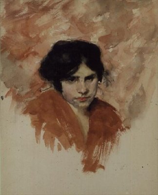 Schizzo di testa e spalle di una donna da John Singer Sargent