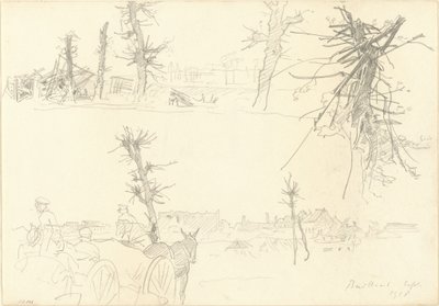 Soldati in un paesaggio devastato da John Singer Sargent