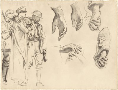 Studi per Gassed, 1918-1919 da John Singer Sargent