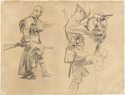 Studi per "Gassed" [recto] da John Singer Sargent