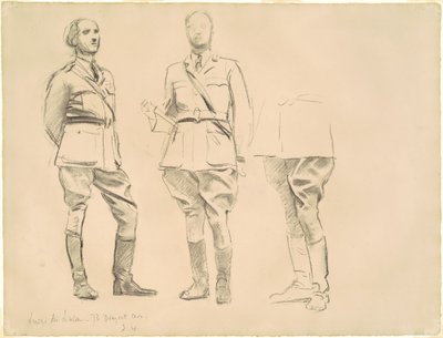 Studi per "Ufficiali generali della Prima Guerra Mondiale" da John Singer Sargent