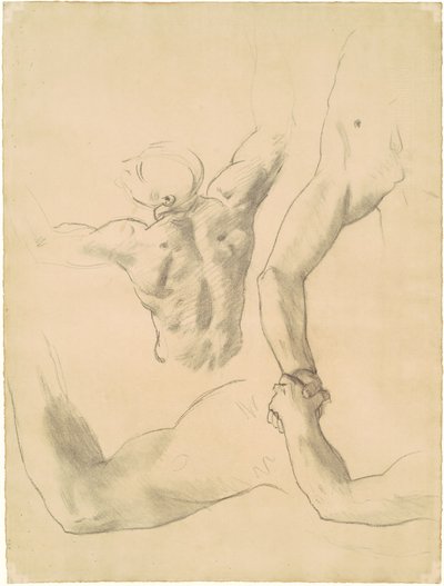 Studi per "Due Figure Maschili Classiche che Lottano" da John Singer Sargent