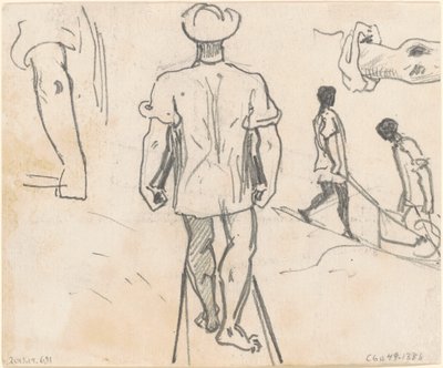 Studi di contadini con carriole da John Singer Sargent